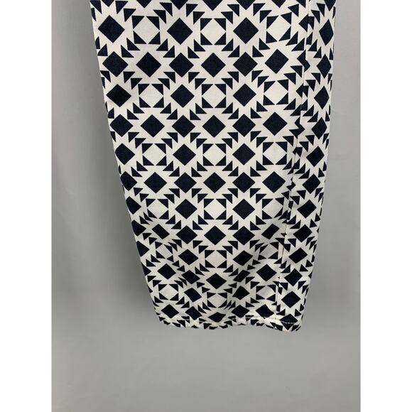 J Crew Aztec Geometric Stretch Denim Pants Womens Size 30 White Navy Blue - Picture 6 of 6